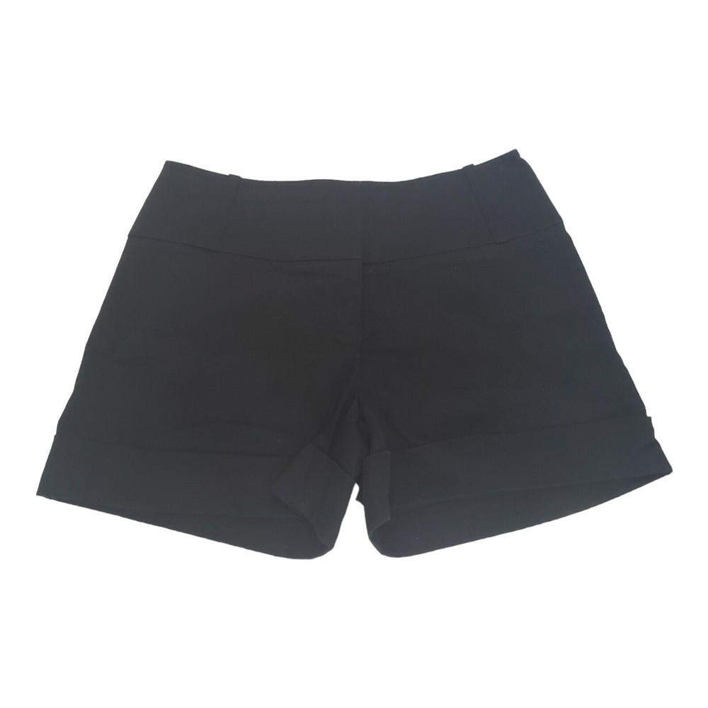 The Limited Cuffed Shorts Black Womens Size 6 Slash Pockets Stretch Twill Chino